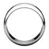 10k White Gold 10mm Half Round Band, Size 12