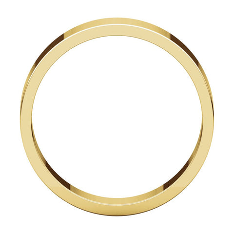 14k Yellow Gold 5mm Flat Band, Size 4