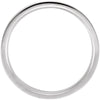 14k White Gold 6mm Flat Comfort Fit Milgrain Band Size 10.5