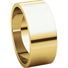 14k Yellow Gold 8mm Flat Band, Size 4