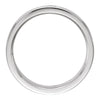 14k White Gold 6mm Grooved Band Size 11