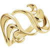 Metal Fashion Ring in 14k Yellow Gold ( Size 6 )