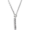 14k White Gold Letter "H" 1/6 CTW Diamond 16" Necklace