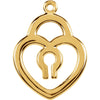 Petite Padlock Dangle in 14K Yellow Gold