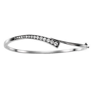 14k White Gold 3/4 CTW Diamond Journey 6.5" Bracelet