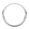 10k White Gold 2mm Light Comfort Fit Band, Size 5