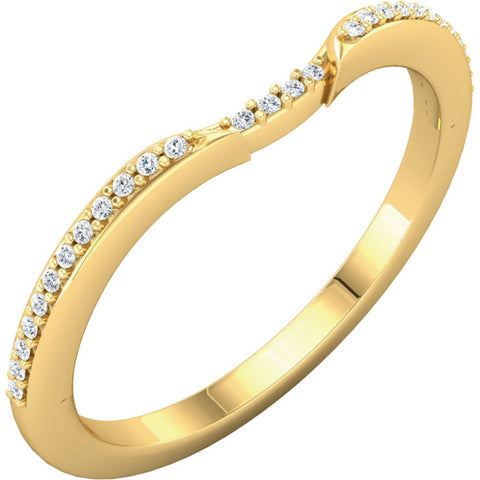 14k Yellow Gold .07 CTW Diamond Band, Size 7