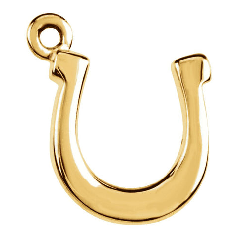 14k Yellow Gold Petite Horseshoe Dangle