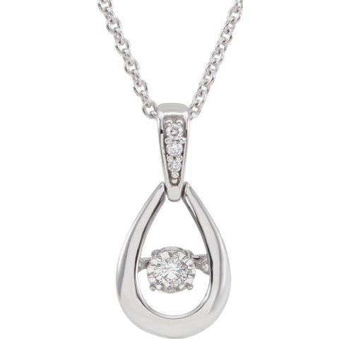 14k White Gold 1/6 CTW Diamond 18" Mystara® Necklace