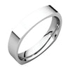 04.00 mm Square Comfort-Fit Wedding Band Ring in 14K White Gold ( Size 6 )