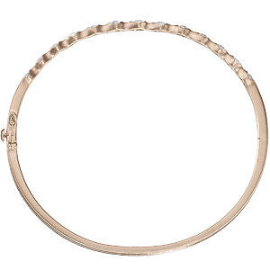 14k Rose Gold 1 CTW Diamond Bangle Bracelet