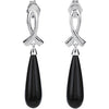 Sterling Silver Onyx Earrings