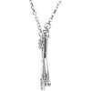 14k White Gold Letter "K" 1/6 CTW Diamond Initial 17" Necklace