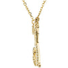 14k Yellow Gold Letter "K" 1/6 CTW Diamond Initial 17" Necklace