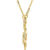 14k Yellow Gold Letter "S" 1/6 CTW Diamond Initial 17" Necklace