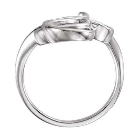 14k White Gold Freeform Ring, Size 7