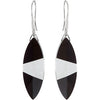 Sterling Silver Onyx & Clear Quartz Earrings