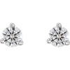 14k White Gold 1/5 CTW Diamond Earrings