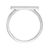 14k White Gold Signet Ring, Size 7