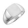 Sterling Silver 13x12mm Signet Ring for Men, Size 11