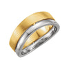 14K Two-Tone Gold 6.4mm Band Size 7