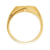 14k Yellow Gold Heart Signet Ring, Size 6.25