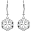 Sterling Silver 1/6 CTW Diamond Lever Back Earrings