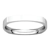 14k White Gold 2.5mm Square Comfort Fit Band, Size 11