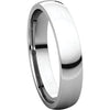 10k White Gold 4mm Light Comfort Fit Band, Size 7