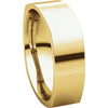 14k Yellow Gold 6mm Square Comfort Fit Band, Size 7