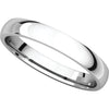 10k White Gold 3mm Light Comfort Fit Band, Size 7