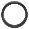 Black Titanium 8mm Beveled Band with Black Carbon Fiber Inlay , Size 12.5