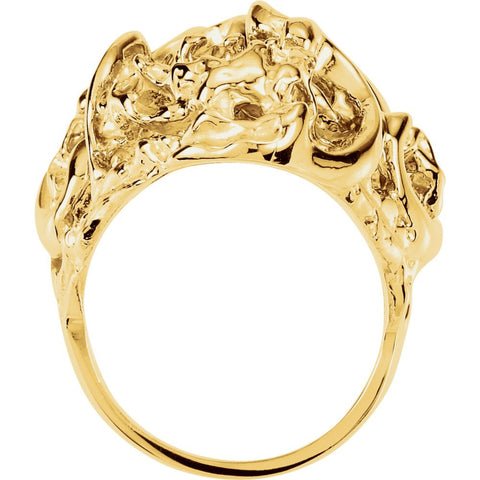 14k Yellow Gold Freeform Ring, Size 6