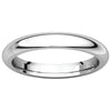 10k White Gold 3mm Comfort Fit Band, Size 7