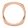 14k Rose Gold 6mm Square Comfort Fit Band, Size 10