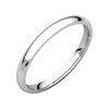 02.00 mm Light Comfort-Fit Wedding Band Ring in 10K White Gold ( Size 7.5 )