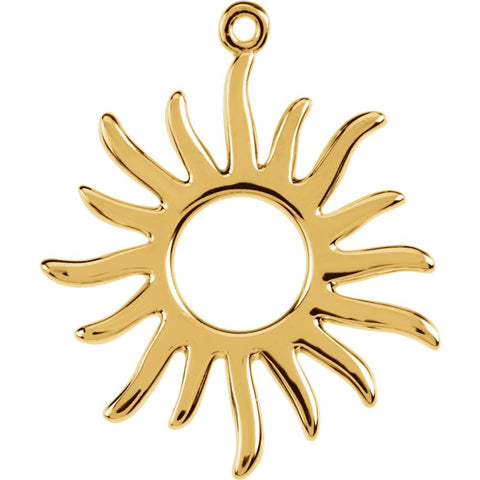 14k Yellow Gold Petite Sun Dangle