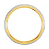 14K White & Yellow Gold 5.5mm Comfort-Fit Double Milgrain Band Size 6.5