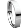 14k White Gold 4mm Square Comfort Fit Band, Size 6