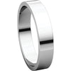 10k White Gold 4mm Flat Band, Size 8