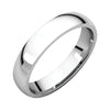 04.00 mm Light Comfort-Fit Wedding Band Ring in 10K White Gold ( Size 6 )