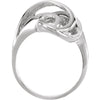 14k White Gold Freeform Ring, Size 6