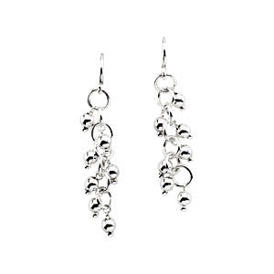 Sterling Silver Fashion Ball Earring Dangle