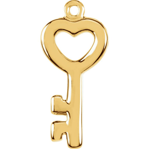 14k Yellow Gold Petite Key Dangle