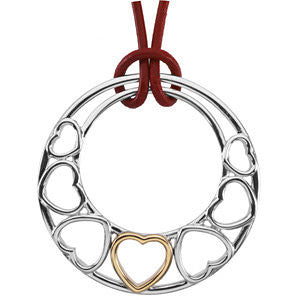 Two-Tone Fashion Heart Pendant