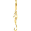 14K Yellow Gold Sea Horse Dangle-Left