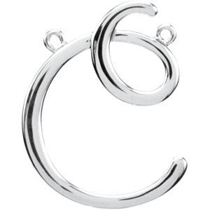 Sterling Silver "C" Script Initial