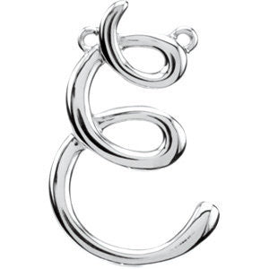 Sterling Silver "E" Script Initial