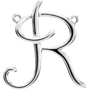 Sterling Silver "R" Script Initial