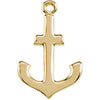 Petite Anchor Dangle in 14K Yellow Gold